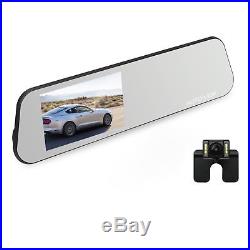 Auto-Vox M6 4.3'' Touch Screen Rear View Mirror Dash Cam + LED Reversing Camera