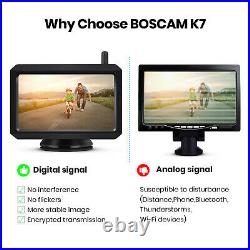 BOSCAM K7 LCD Wireless Rear View Camera 5 Monitor Reversing Parking Camera