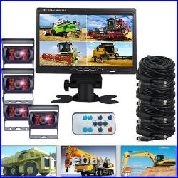 Backup Camera 7''Quad Split Monitor System for Truck, Trailer Heavy, Box, RV, Camper