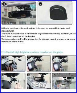 Backup Camera Handle & Rear View Mirror Monitor 4.3 for Toyota Tacoma 05 15