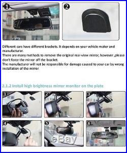 Backup Camera Handle & Rear View Mirror Monitor 4.3 for Toyota Tundra 07 13