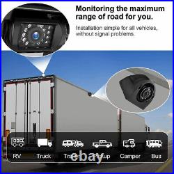 Backup Camera Monitor Kit 7 Split Screen Reversing Rear View Camera for Truck