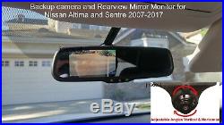 Backup Camera & Rear View Mirror Monitor 4.3 for 2007-17 Nissan Altima, Sentra