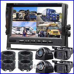 Backup Camera System + 9 Quad Split Monitor DVR Recorder For Semi Truck Trailer Backup Camera System + 9 Quad Split Monitor DVR Recorder For Semi Truck Trailer