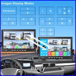Backup Camera System + 9 Quad Split Monitor DVR Recorder For Semi Truck Trailer Backup Camera System + 9 Quad Split Monitor DVR Recorder For Semi Truck Trailer