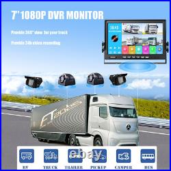 Backup Camera System + 9 Quad Split Monitor DVR Recorder For Semi Truck Trailer Backup Camera System + 9 Quad Split Monitor DVR Recorder For Semi Truck Trailer
