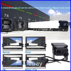 Backup Camera System + 9 Quad Split Monitor DVR Recorder For Semi Truck Trailer Backup Camera System + 9 Quad Split Monitor DVR Recorder For Semi Truck Trailer