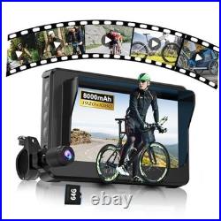 Bicycle Rear View Camera Recorder, 4.3'' 1080P Sunshade Monitor, 8000mAh