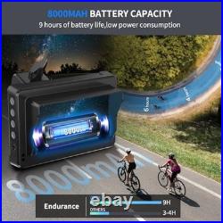 Bicycle Rear View Camera Recorder, 4.3'' 1080P Sunshade Monitor, 8000mAh