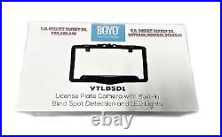 Boyo VTLBSD1 License Plate Frame withCamera Blind Spot Detection Parking Lines NEW