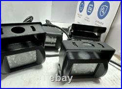 Camecho Backup Truck Camera 9 in 4 Split Monitor with 4 Cameras Front Rear View