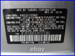 Camera/Projector Rear View Camera Gate Mounted Fits 18-23 XV CROSSTREK 1236210