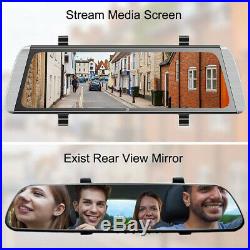 Campark Mirror Dash Cam 10 Backup Camera Video Streaming Rear View Dual Camera
