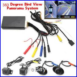 Car Autos 360° Front Rear Left Right Bird Panorama System 4CH HD DVR View Camera