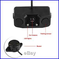 Car Backup Parking Radar Rear View Camera With Parking Sensor 3-In-1 US