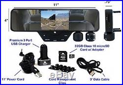 Car Camera Dual Dash Cam HD DVR Rear View Mirror Recorder LCD Screen SD Card New