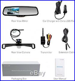 Car Camera Kit Vehicle Wireless Backup Rear View Monitor Waterproof Portable
