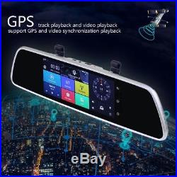 Car DVR 7 Bluetooth Android 5.0 WIFI GPS 1080P Video Recorder Rear View Camera