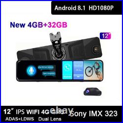 Car DVR Android 8.1 Rearview Mirror reversing camera Wifi Dash Cam video record