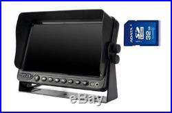 Car REAR VIEW KIT 7 QUAD MONITOR BUILT-IN DVR+4 REVERSING CCD CAMERA+32GB SD