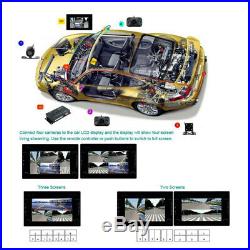 Car RV 360° Full Parking View withFront/Rear/Right/Left 4 Camera DVR Video Monitor