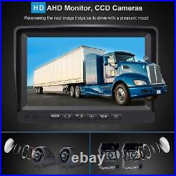 Car Rear Side View Backup Camera 9'' Monitor HD Night Vision Reverse Waterproof