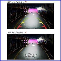 Car Rear Vehicle Backup View Camera 8 LED Night Vision No Guideline Full HD C