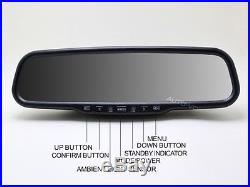 Car Rear View Mirror 4.3'' Screen with G-Sensor + Camera 480 TVL 4 pcs Radar Kit