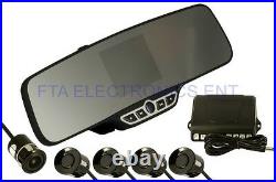 Car Wireless Rearview Mirror 3.5 LCD Screen Backup Camera Parking Sensors System