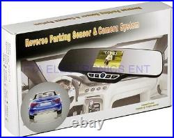 Car Wireless Rearview Mirror 3.5 LCD Screen Backup Camera Parking Sensors System