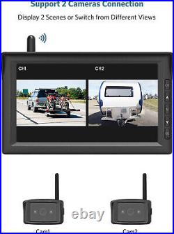 Cargoplay 2X Wireless Backup Rear View Camera + 1080P 7 Monitor Parking System