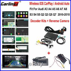 Carlinkit Fit For Audi A3-A8 Wireless CarPlay Decoder Box + Rearview Camera Kits
