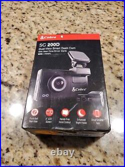Cobra SC 200D Dual-View Smart Dash Cam with Real-Time Drive Alert New Open Box