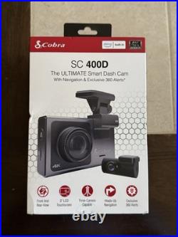 Cobra SC 400D Dual-View Smart Dash Cam with Rear-View Accessory Camera NEW