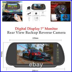 DC12V-24V Digital Display 7Monitor Car Rear View Backup Reverse Camera Durable