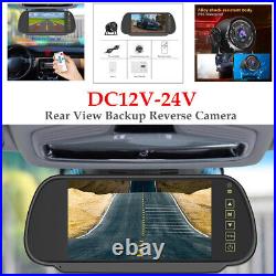 DC12V-24V Digital Display 7 HD Monitor Car Rear View Backup Reverse Camera Part