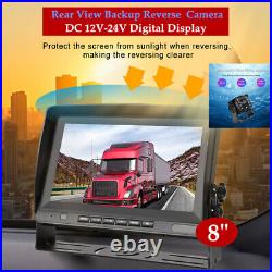 DC 12V-24V Digital Display 8 Monitor Car Truck Rear View Backup Reverse Camera