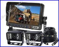 Digital Rear View Back Up Camera System 7 Monitor+2cameras For Agriculture Farm
