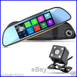 DVR GPS Navigation Android4.4 With Car Rear View Mirror Monitor Reverse Camera