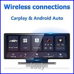Dash Cam Car Rear View Mirror Cam DVR Recorder Carplay/Android Auto 4K+1080P