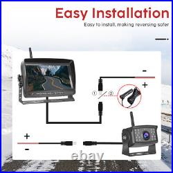 Digital 7 Monitor Car Backup Camera Kit Rear View Reverse Wireless Night Vision