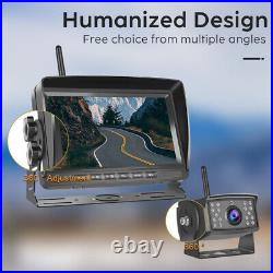 Digital 7 Monitor Car Backup Camera Kit Rear View Reverse Wireless Night Vision