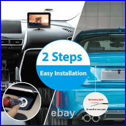 Digital Display 5 Monitor Car Rear View Reverse Wireless Camera Waterproof Kit