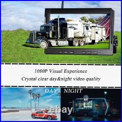 Digital Wireless 10.1 DVR Quad Monitor 2x Reversing Cameras 12-24V RV Truck Van