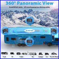 Digital Wireless 10.1 DVR Quad Monitor 2x Reversing Cameras 12-24V RV Truck Van