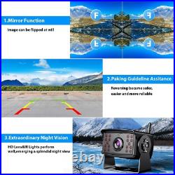 Digital Wireless 10.1 DVR Quad Monitor 2x Reversing Cameras 12-24V RV Truck Van