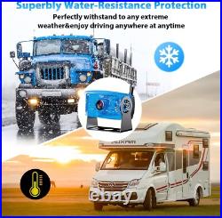 Digital Wireless 10.1 DVR Quad Monitor 2x Reversing Cameras 12-24V RV Truck Van