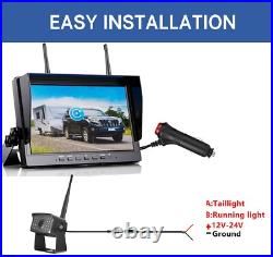 Digital Wireless 10.1 DVR Quad Monitor 2x Reversing Cameras 12-24V RV Truck Van