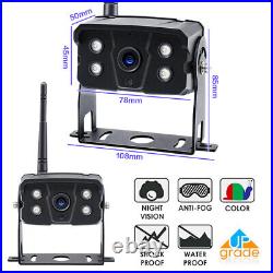 Digital Wireless 10'' Quad Dash Cam 4 AHD Rear View DVR System Semi Truck Bus RV