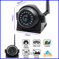 Digital Wireless 10'' Quad Dash Cam 4 AHD Rear View DVR System Semi Truck Bus RV